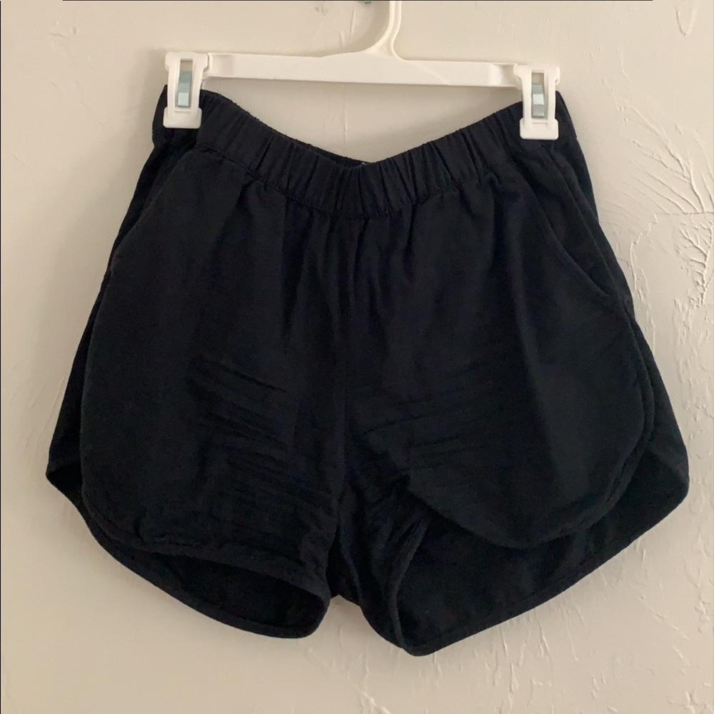 madewell black cotton shorts